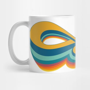 Retro typography rainbow infinity forever Mug